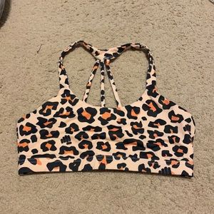 Cheetah print sports bra Feed Me Fight Me